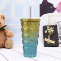 Cheap stainless steel insulated sippy tumbler cup with straw and lid